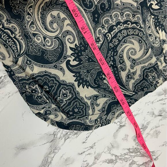 J.Crew Collection Classic Fit Ratti Midnight Paisley Button Down Shirt Size 6 - Picture 7 of 8